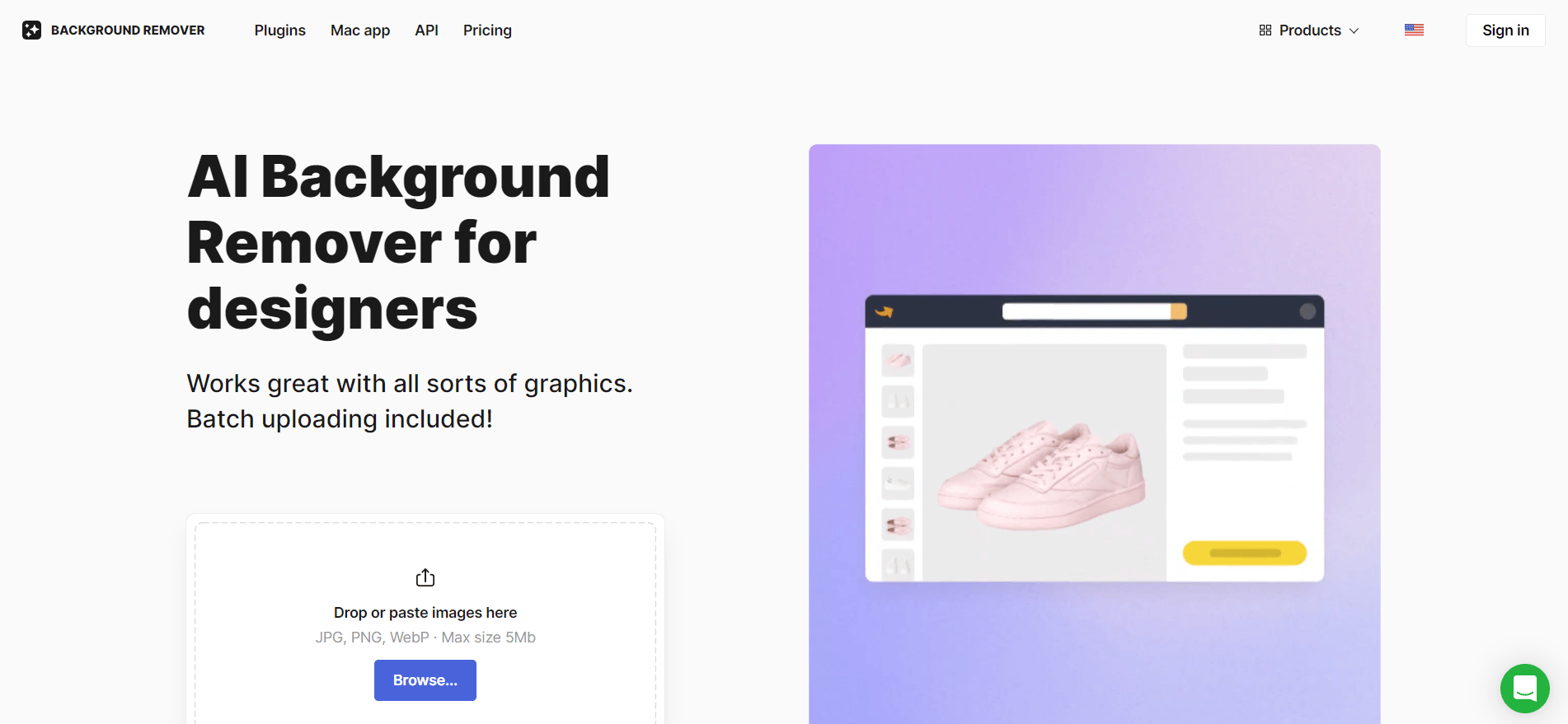 This background remover uses artificial intelligence to detect the subject of the photo