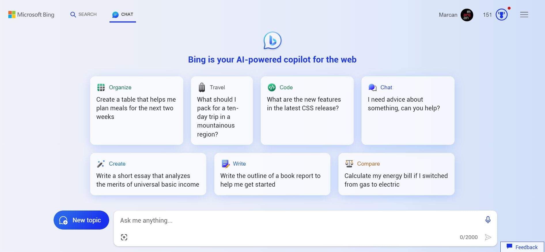 Chat and create. Ask real questions