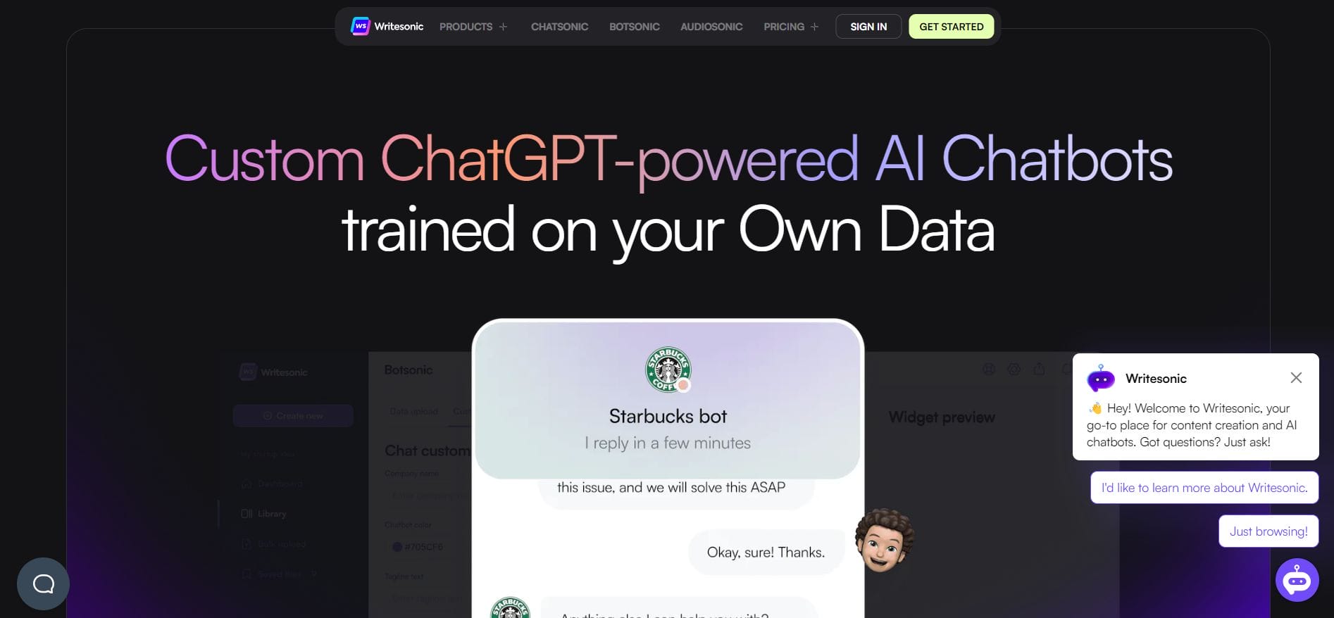 No-code AI chatbot builder. Provide precise responses