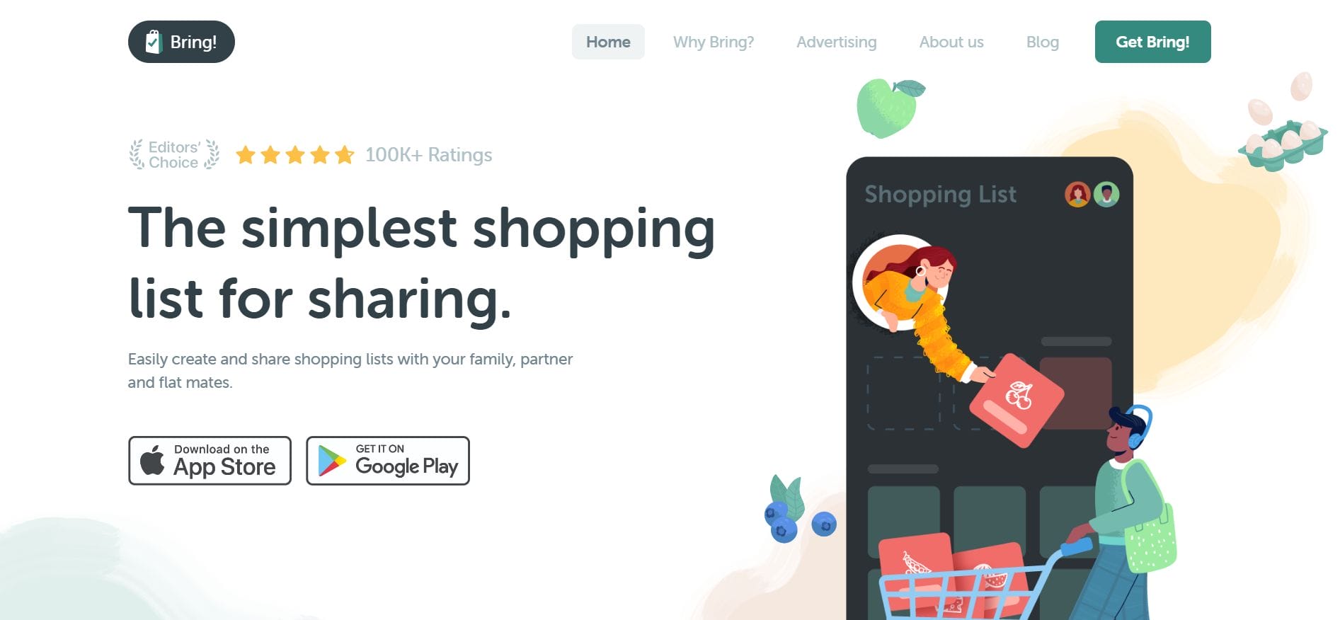 Forget that scrap of paper! With Bring App you can plan your shopping faster