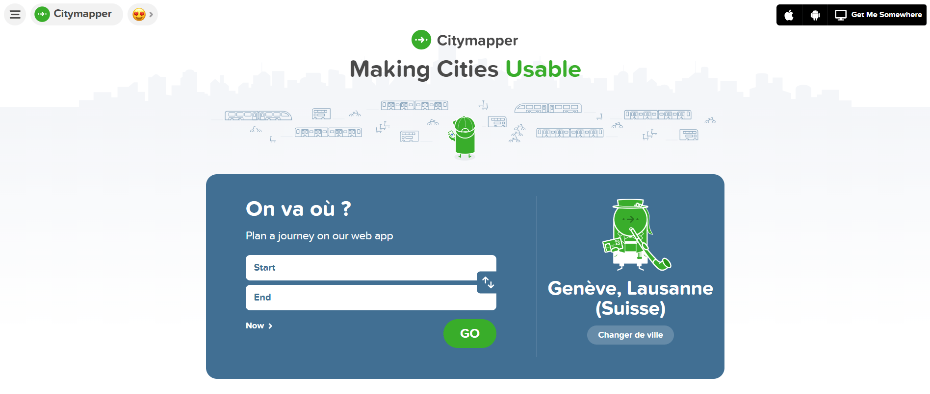A transportation app to plan your journey in a smart way (fastest vs most cost-effective)