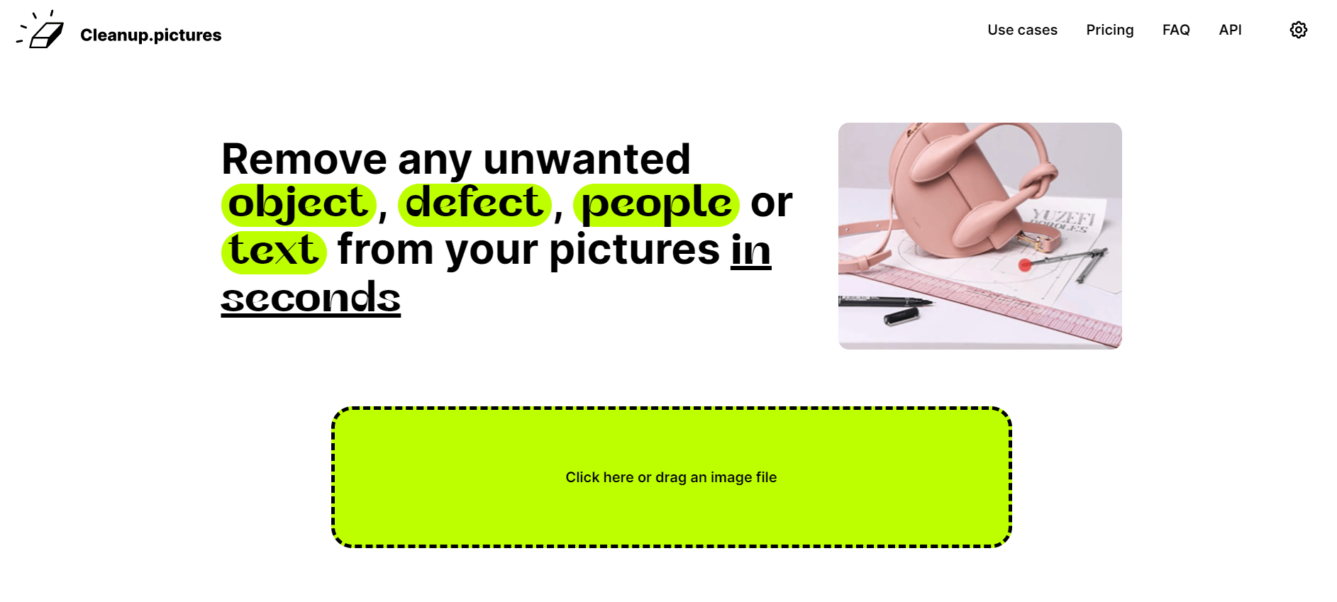 Create a clean background for a product picture