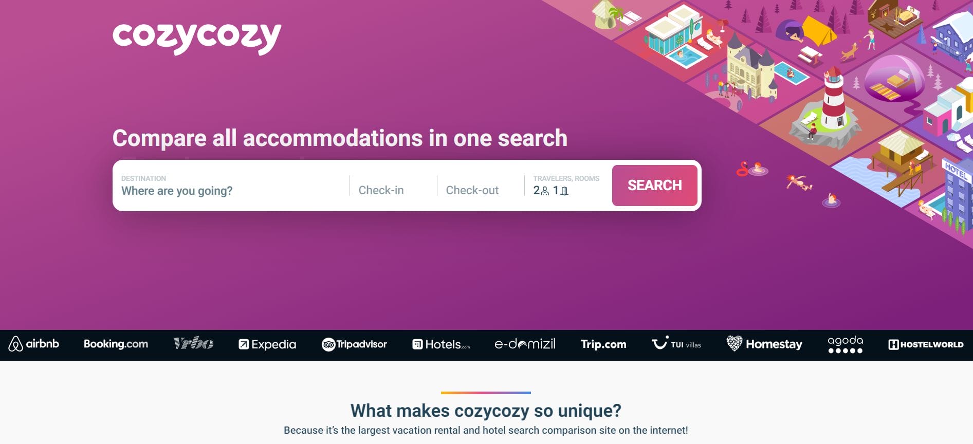 The vacation rental search comparison site (airbnb