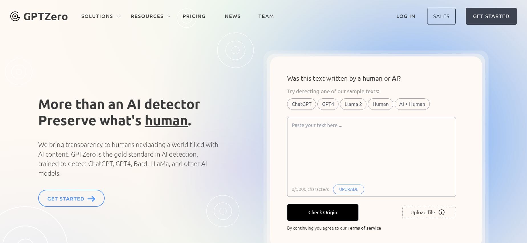 AI detection tool to identify artificially generated text
