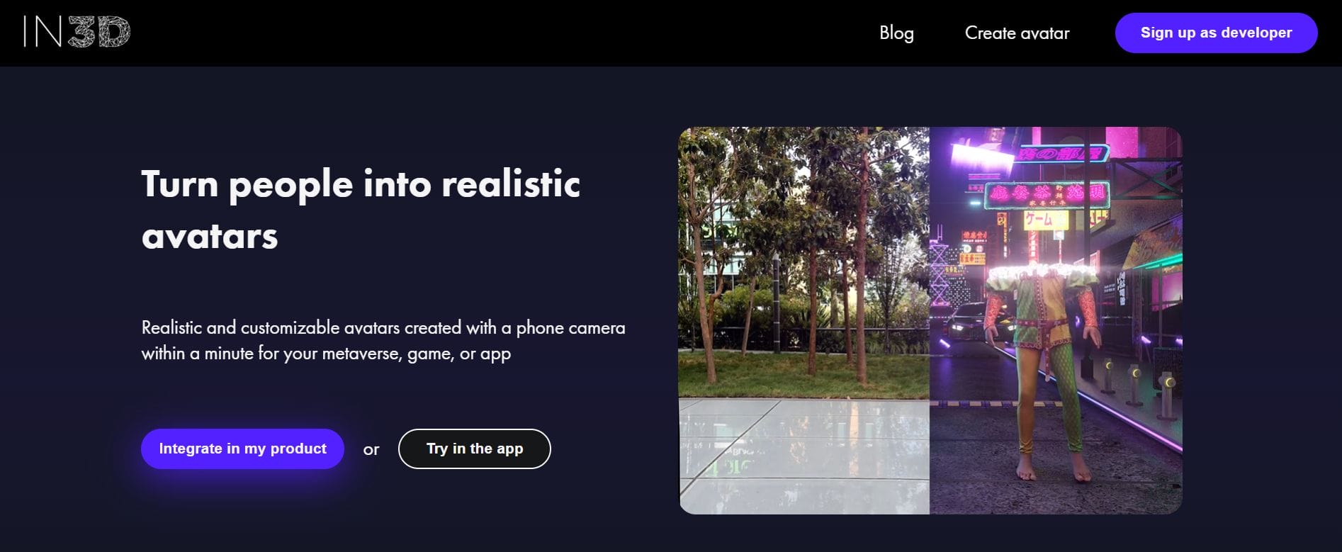Realistic and customizable avatars created with a phone camera within a minute for your metaverse