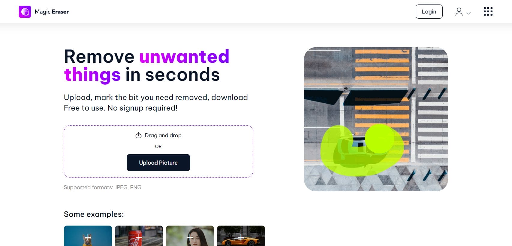 Use AI to remove unwanted things from images in seconds. Upload an image