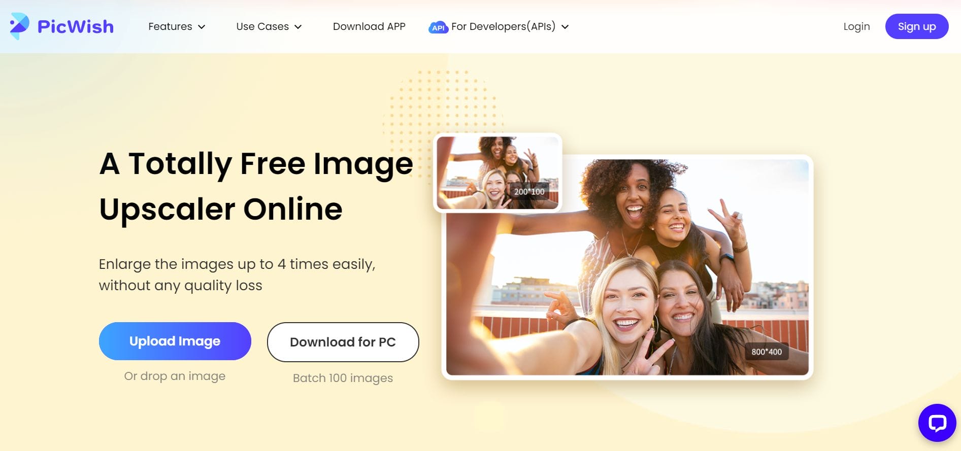 Enlarge the images up to 4 times easily