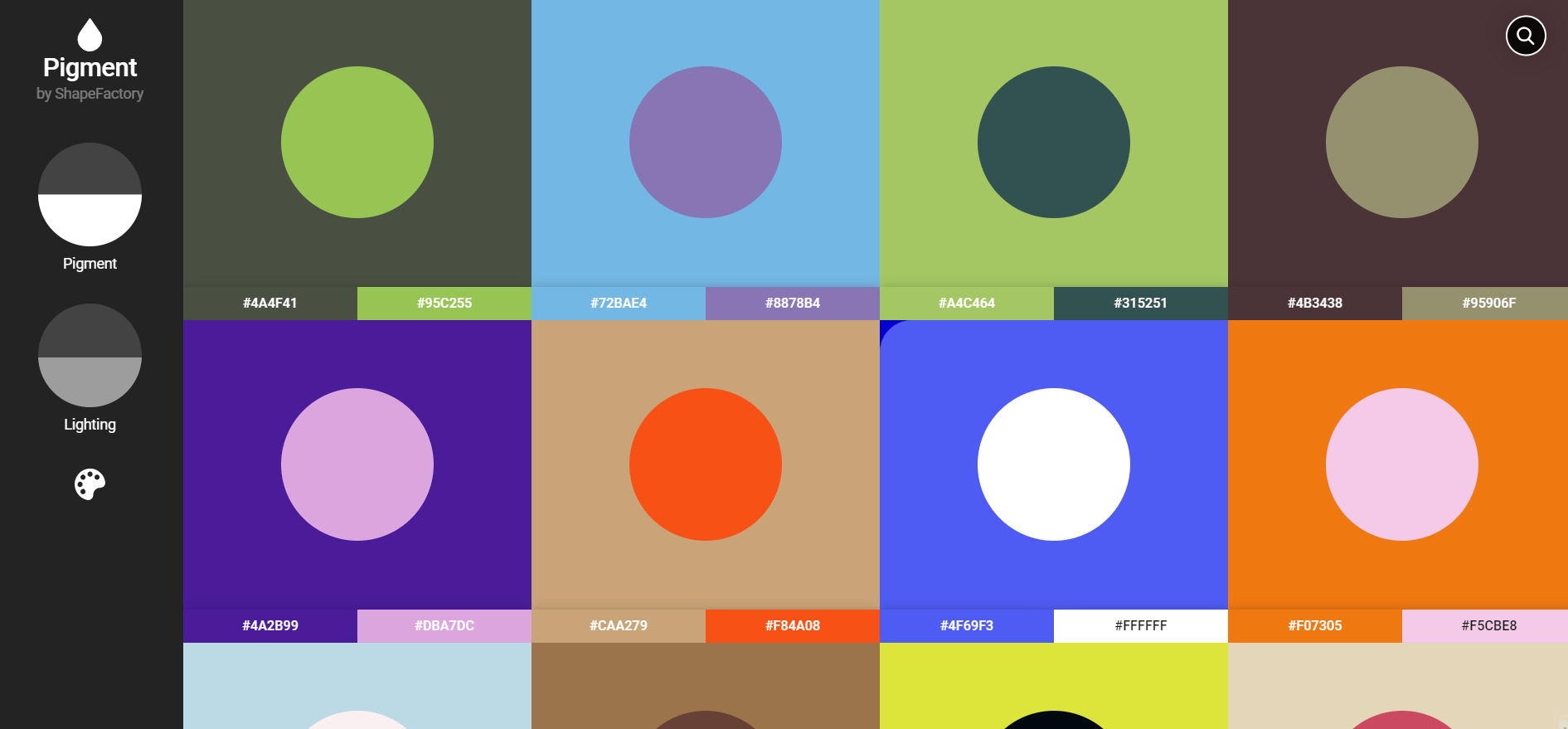 A unique way to generate fresh and vibrant colors based on lighting and pigment