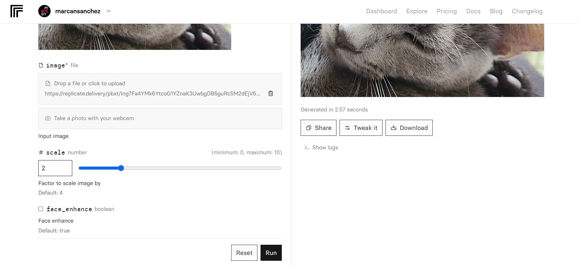 An AI-powered image synthesis model that uses deep learning techniques to generate high-quality images from low-resolution input images. Face correction and adjustable upscale.