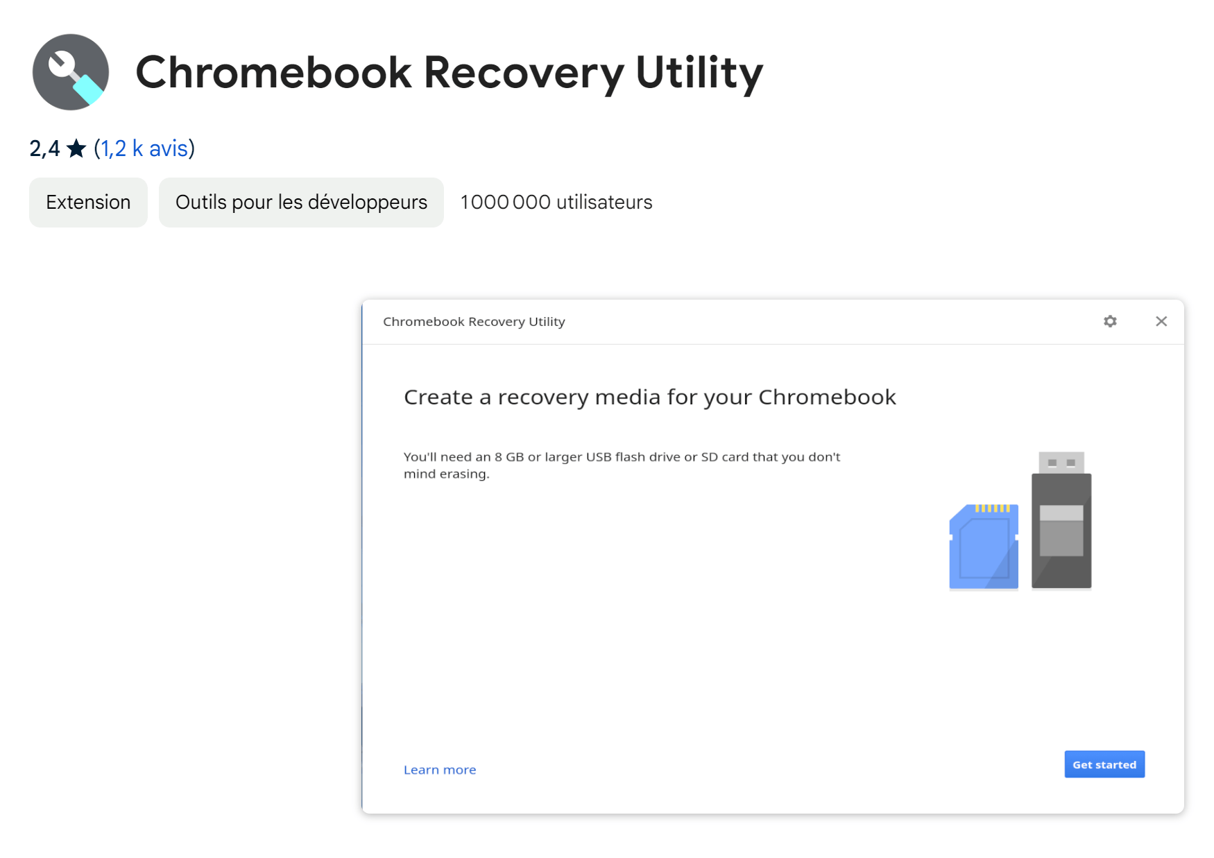 A Chrome extension that allows you to create recovery media for your Chromebooks or other devices like Windows and Mac