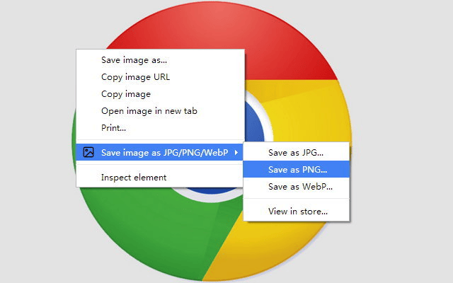 Save Image as Type is an chrome extension which add Save Image as PNG