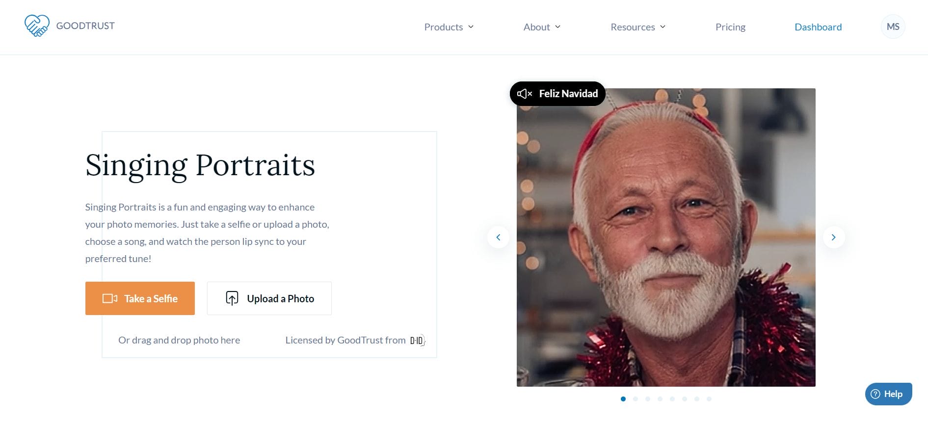A fun and engaging way to enhance your photo memories. Just take a selfie or upload a photo