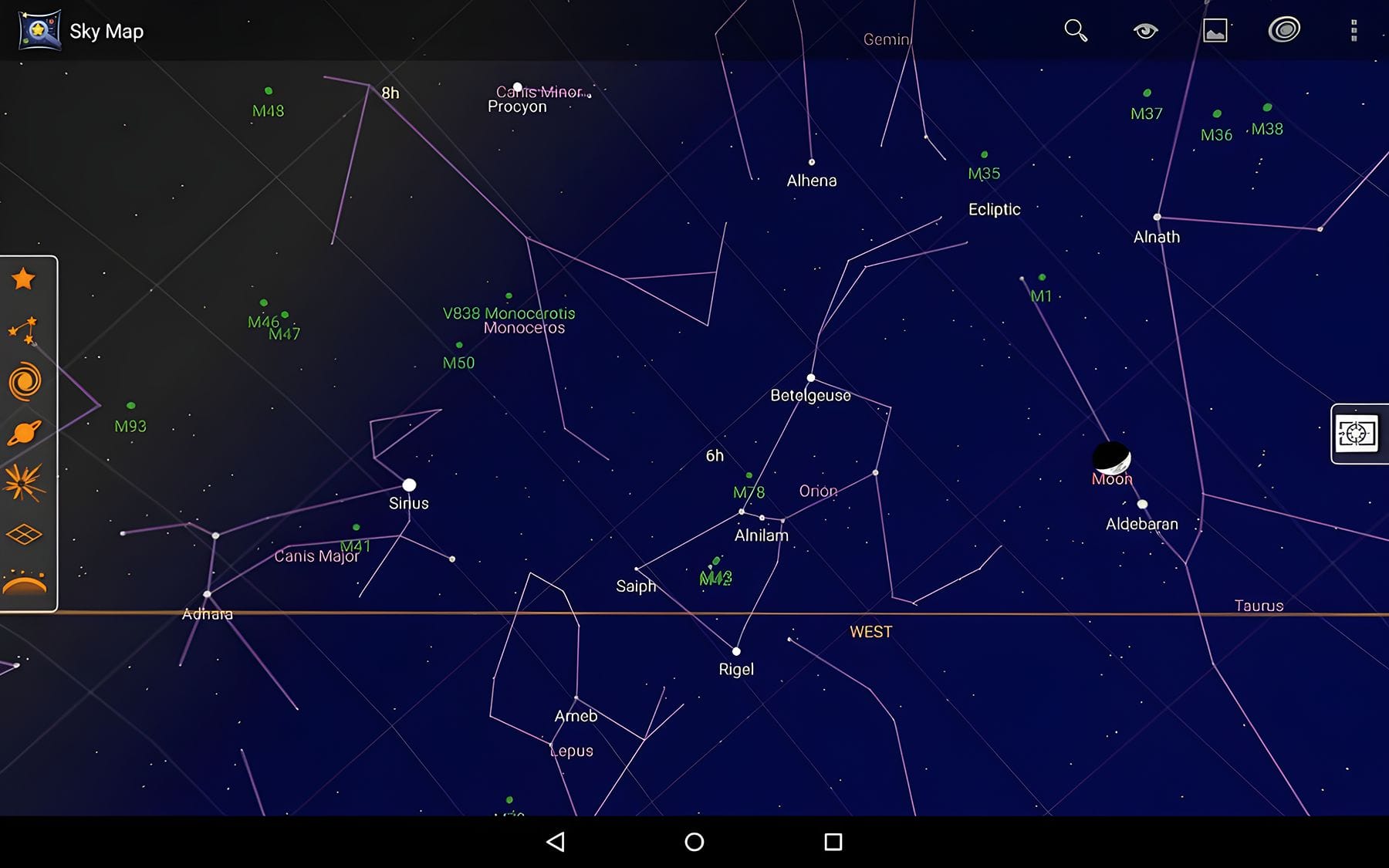 A virtual reality star map for Android devices. A portable planetarium to explore the stars
