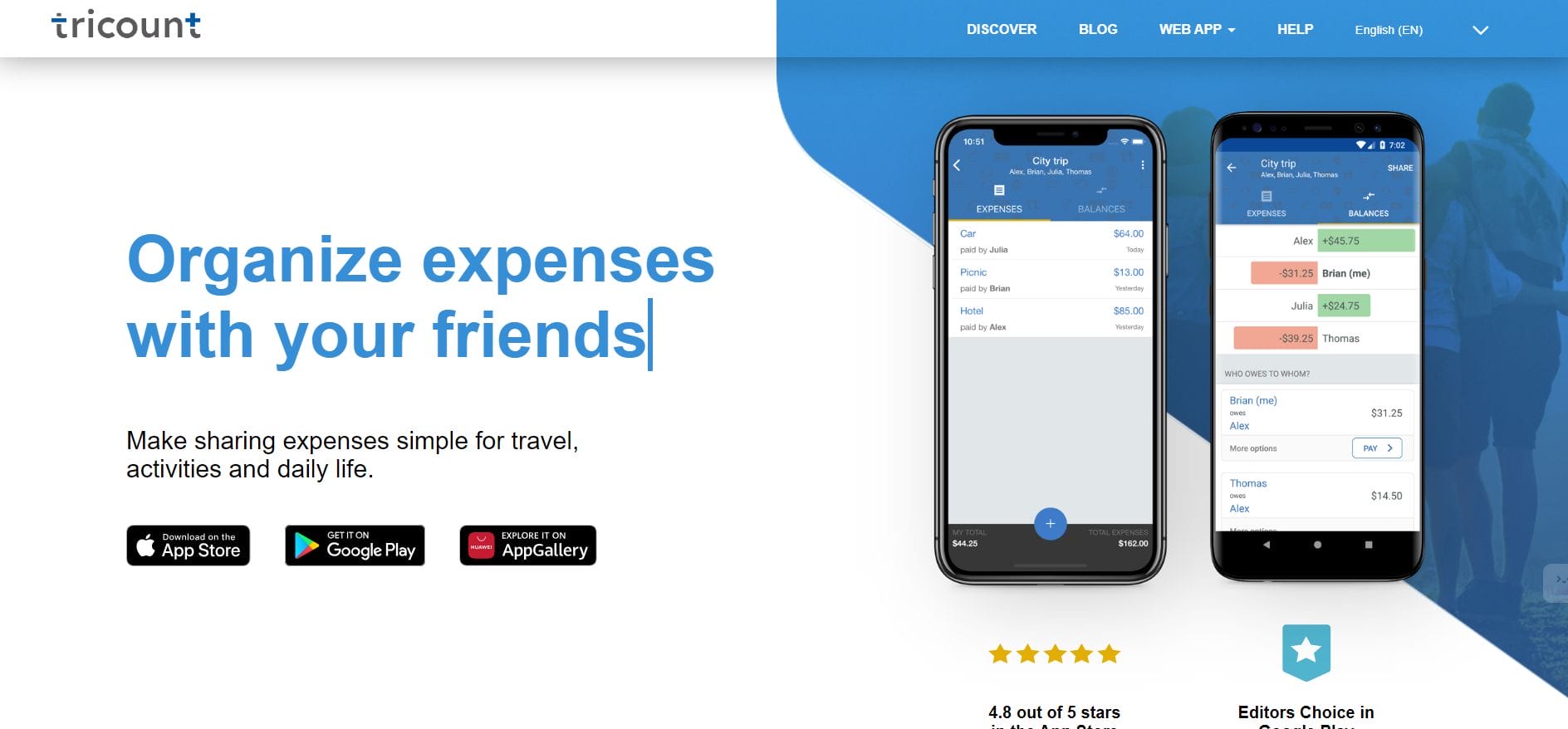 Make sharing expenses simple for travel