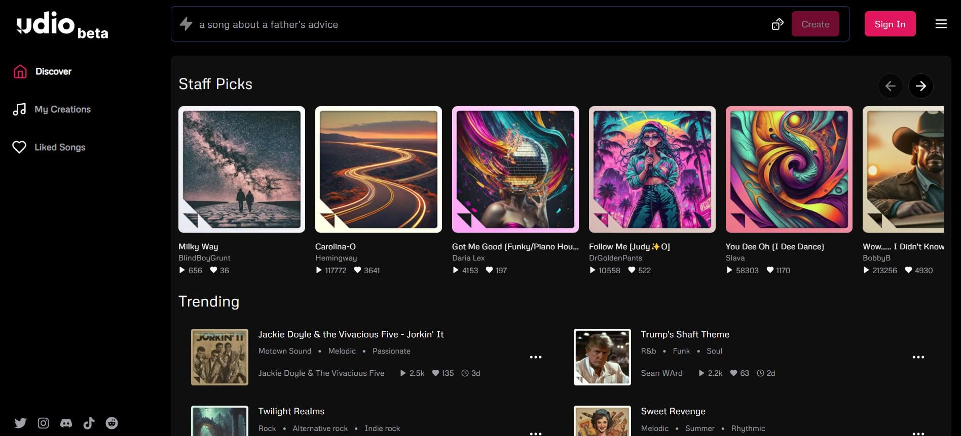 Create AI music in seconds