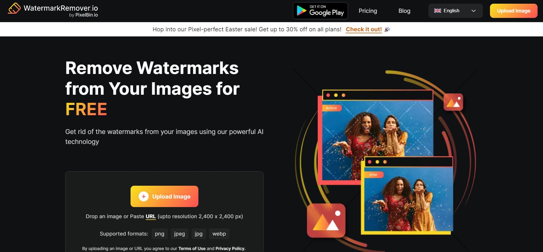 Get rid of the watermarks from your images using our powerful AI technology. You don't need to waste time in selecting the watermark area to be removed.
