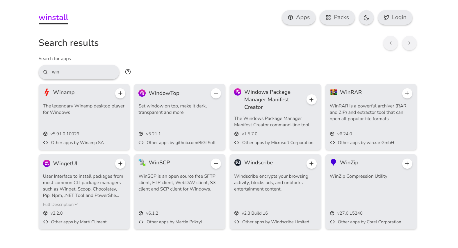 Select the apps you want to download from Windows Package Manager and click on the "Generate Script" button. Then
