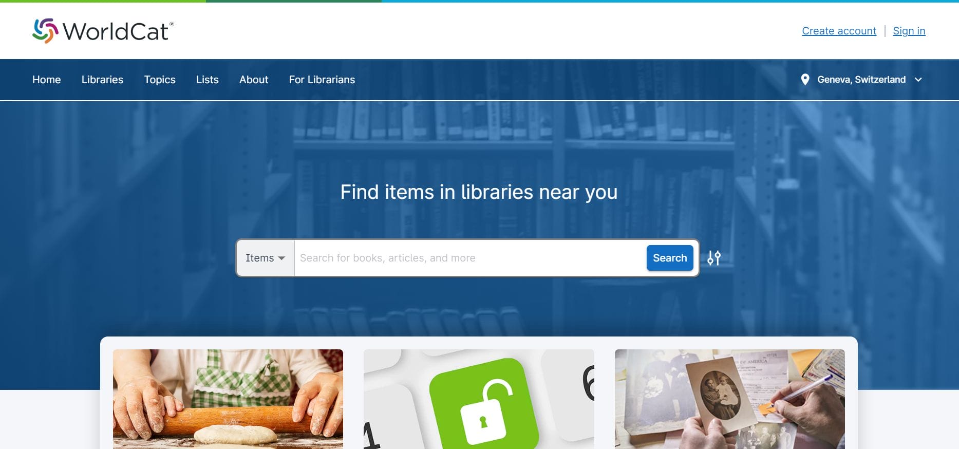 Explore resources in libraries from one easy search box. By connecting thousands of libraries’ collections in one place